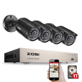2CH/4CH 1.0 MP IR Outdoor Security Cameras Kit