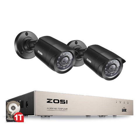 2CH/4CH 1.0 MP IR Outdoor Security Cameras Kit