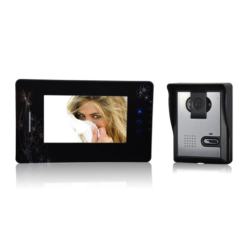 7" Waterproof Door Bell with Surveillance Camera - Black