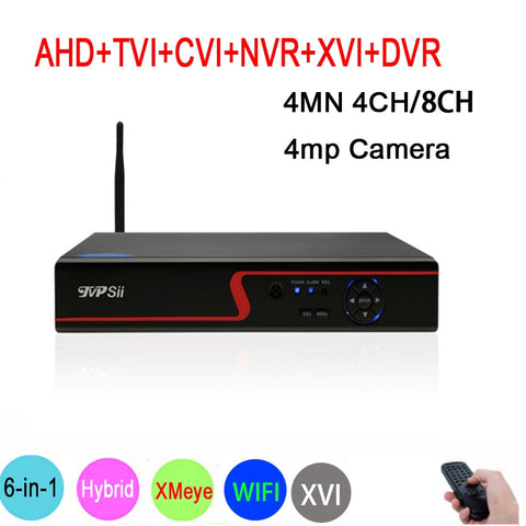 Hi3520D 1080P 4MP 4CH/8CH 6 in 1 CCTV Red Panel