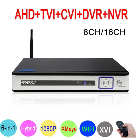 1080P Hi3521A 16CH/8CH 6 in 1 CCTV Camera Silver Panel