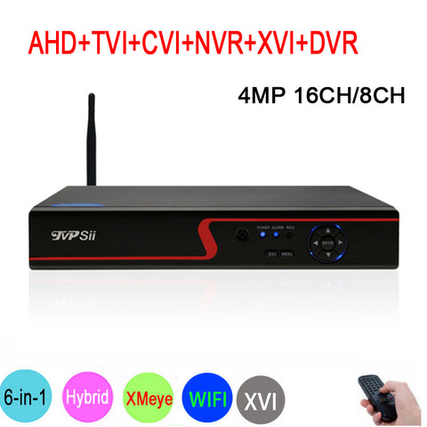 Hi3531A H264 + 4MP 16CH/8CH 6 in 1 Hybrid Surveillance Video Control Panel